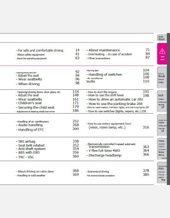 toyota bb 2013-2014 owners manual in english